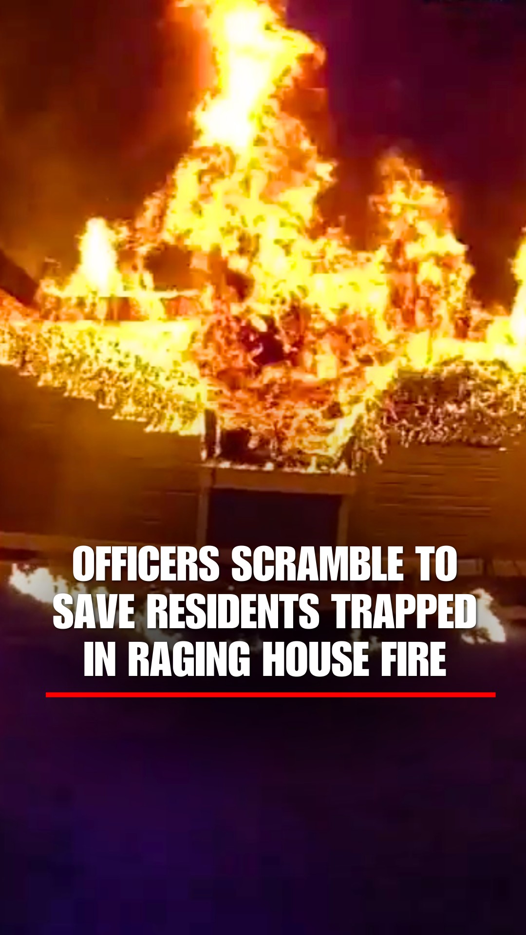 NARROW ESCAPE: Police and firefighters rescued two residents trapped in ...