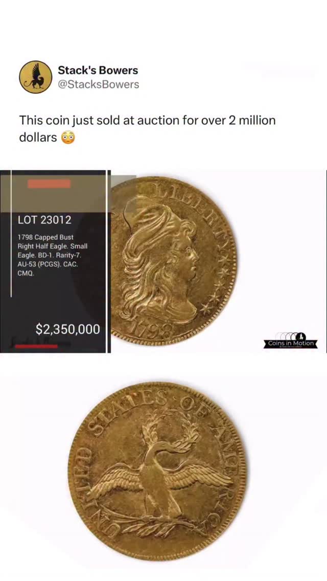 A piece of American numismatic history changes hands This is the long ...