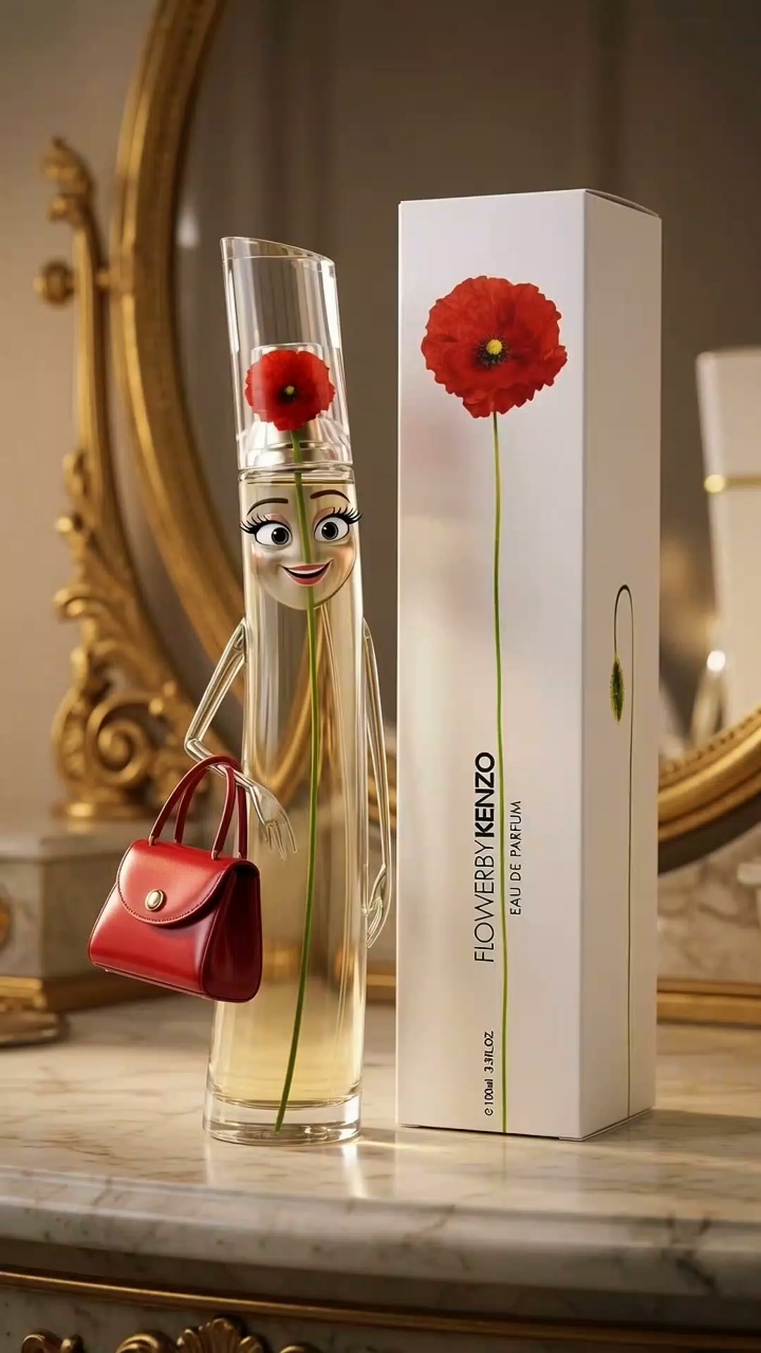 The new FLOWER BY KENZO L'Absolue Eau de Parfum bottle captures
