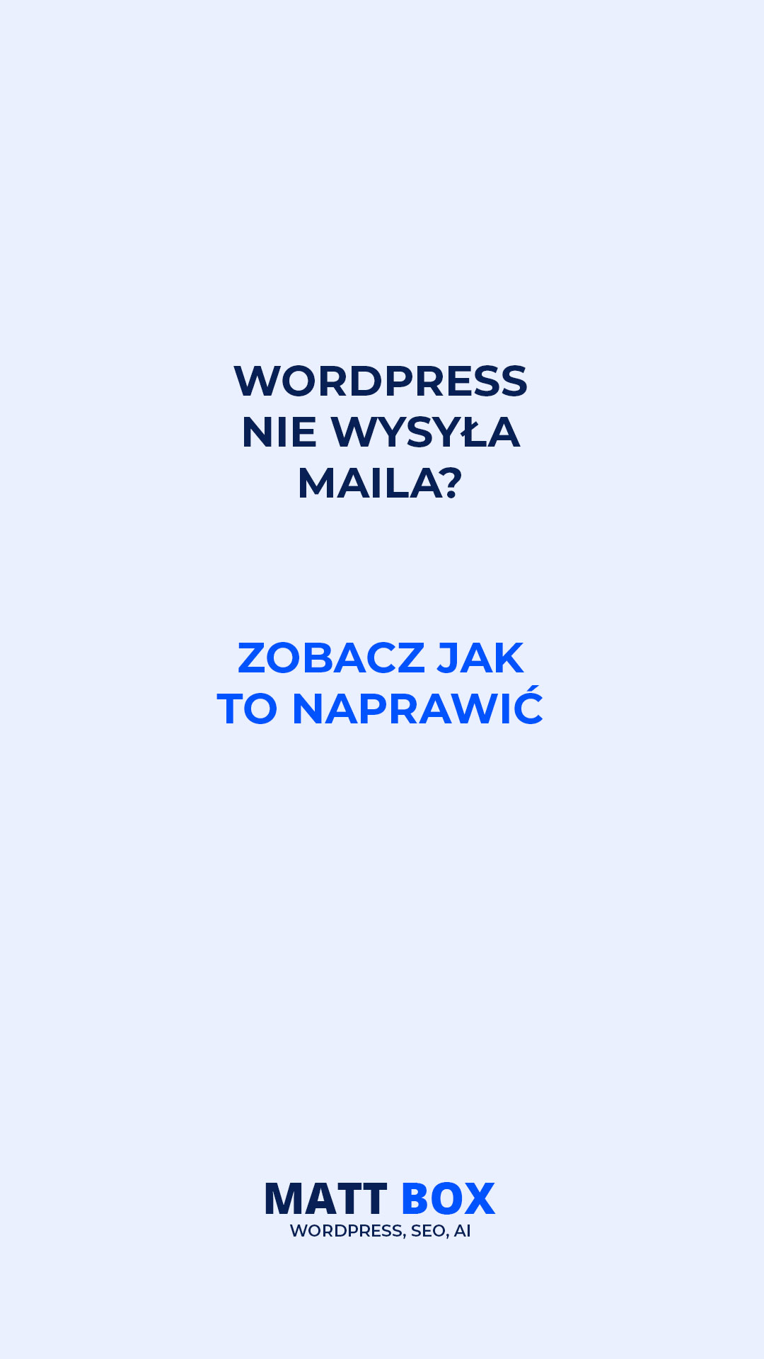 📧 WordPress nie wysyła maili? To klasyk. W tej rolce pokazuję jak ...