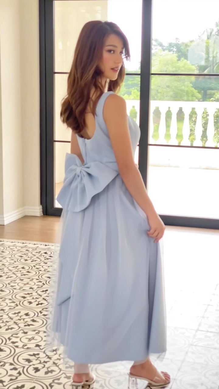 Dress to impress in blue. This color has always been a classic for parties such as weddings, debuts, and other occasions. You can never go wrong wearing these chic looks, -Audrey dress, -Georgia 