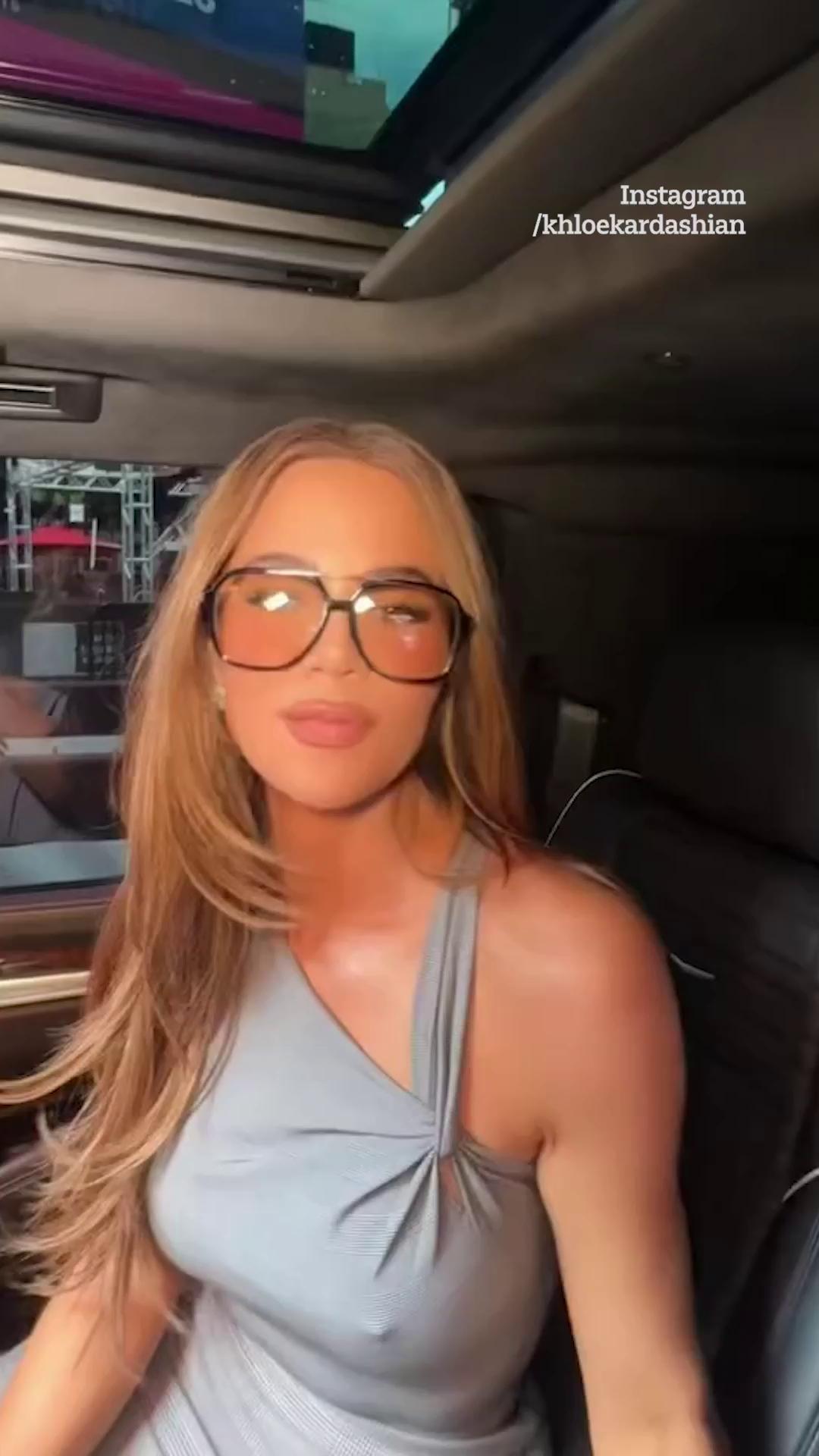 khloe kardashian grey dress New York girl! wows in skintight gray | Reality TV - The US Sun Metallic gown