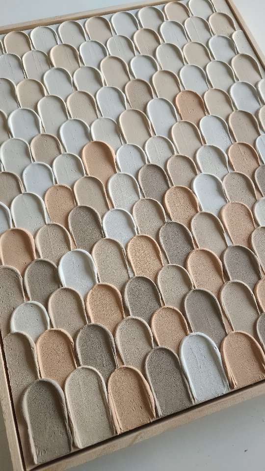 LOST IN A CROWD • 40cm x 50cm textured art | Textures by Jess