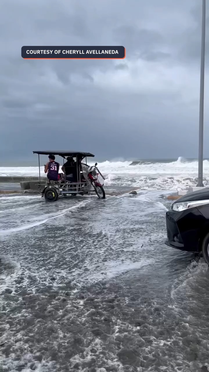Strong waves hit coast of Baler, Aurora WATCH: Strong waves hit the ...
