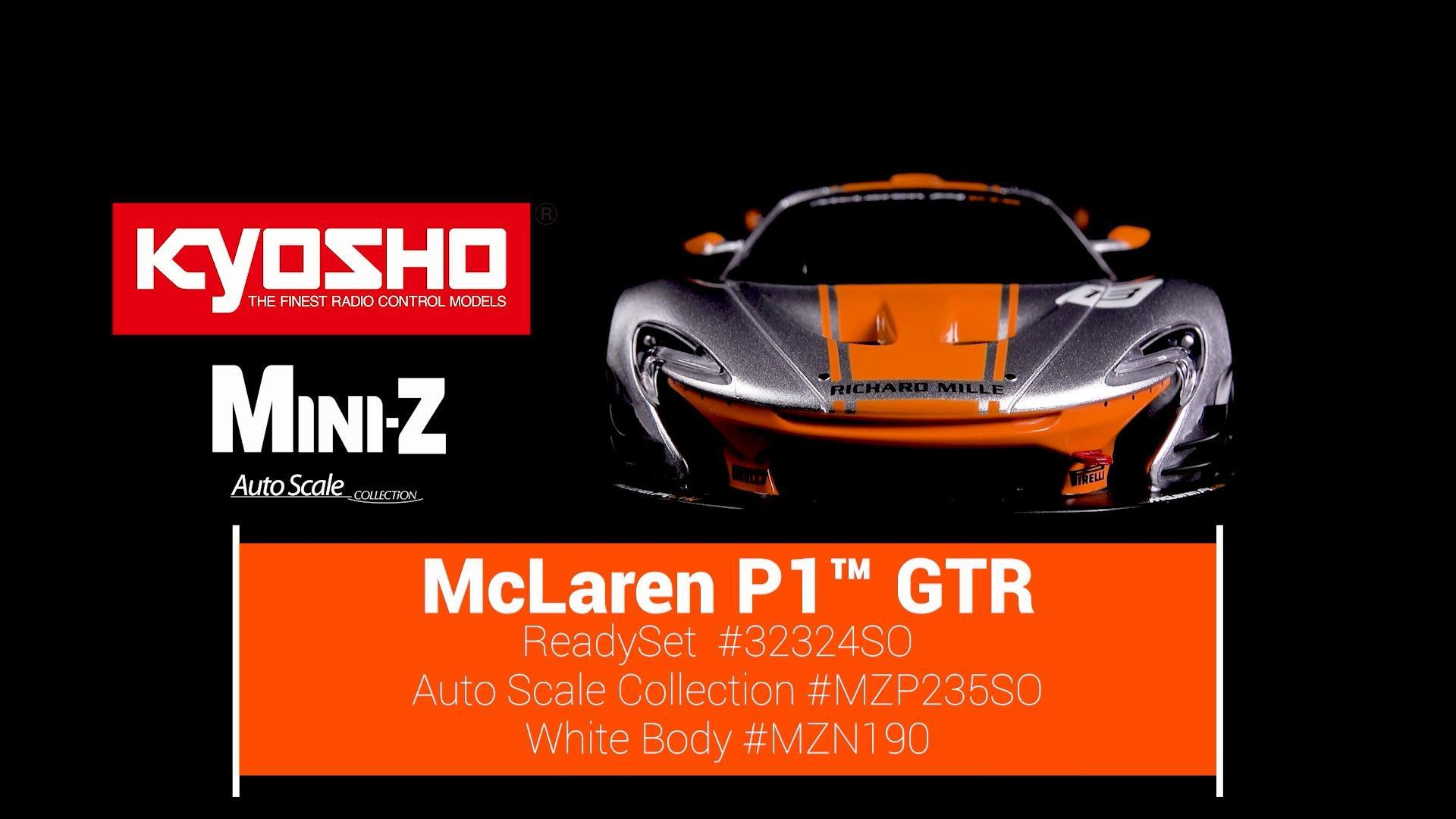 MINI-Z RWD McLaren P1 GTR Silver/Orange FORM EQUALS FUNCTION
