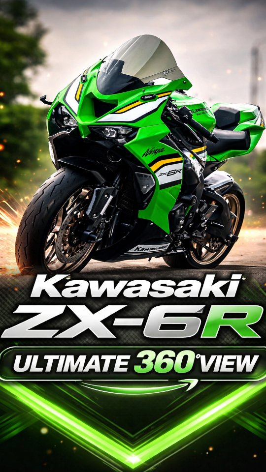 Kawasaki ZX-6R 💚 | Ultimate 360° View Experience the iconic
