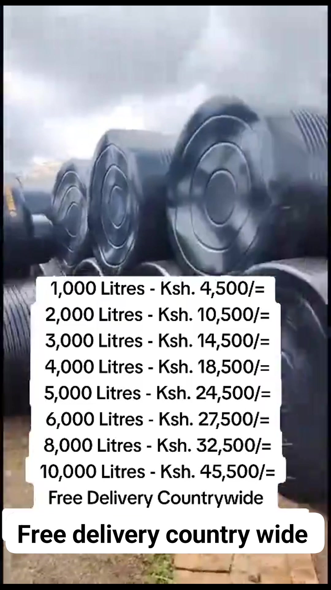 WATER TANKS (KENTANK, TOPTANK, ROTO TANK) AVAILABLE ON OFFER. TO ORDER ...