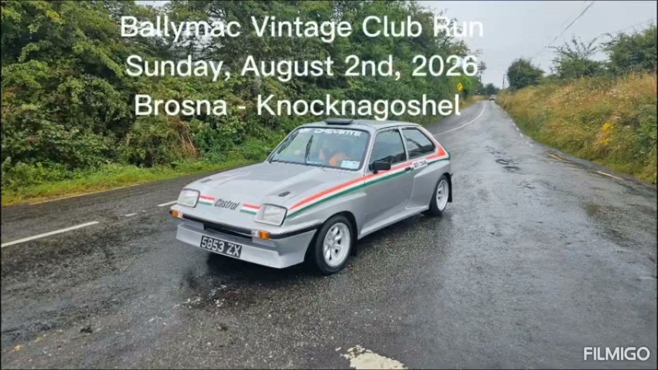 Ballymac Vintage Club Run, Sunday, August 2nd 2026 - Brosna