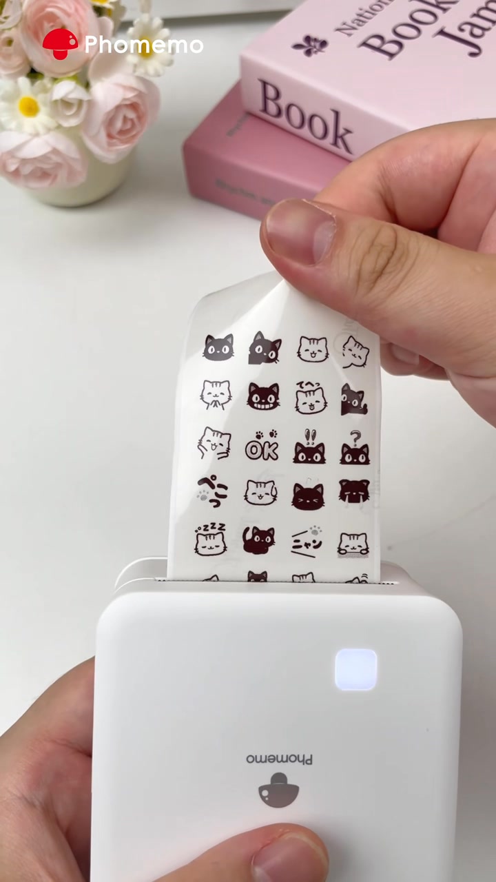 Print mini cat stickers to decorate my phone 🖤🐱Comment M02 Pro to get 🔗 ...