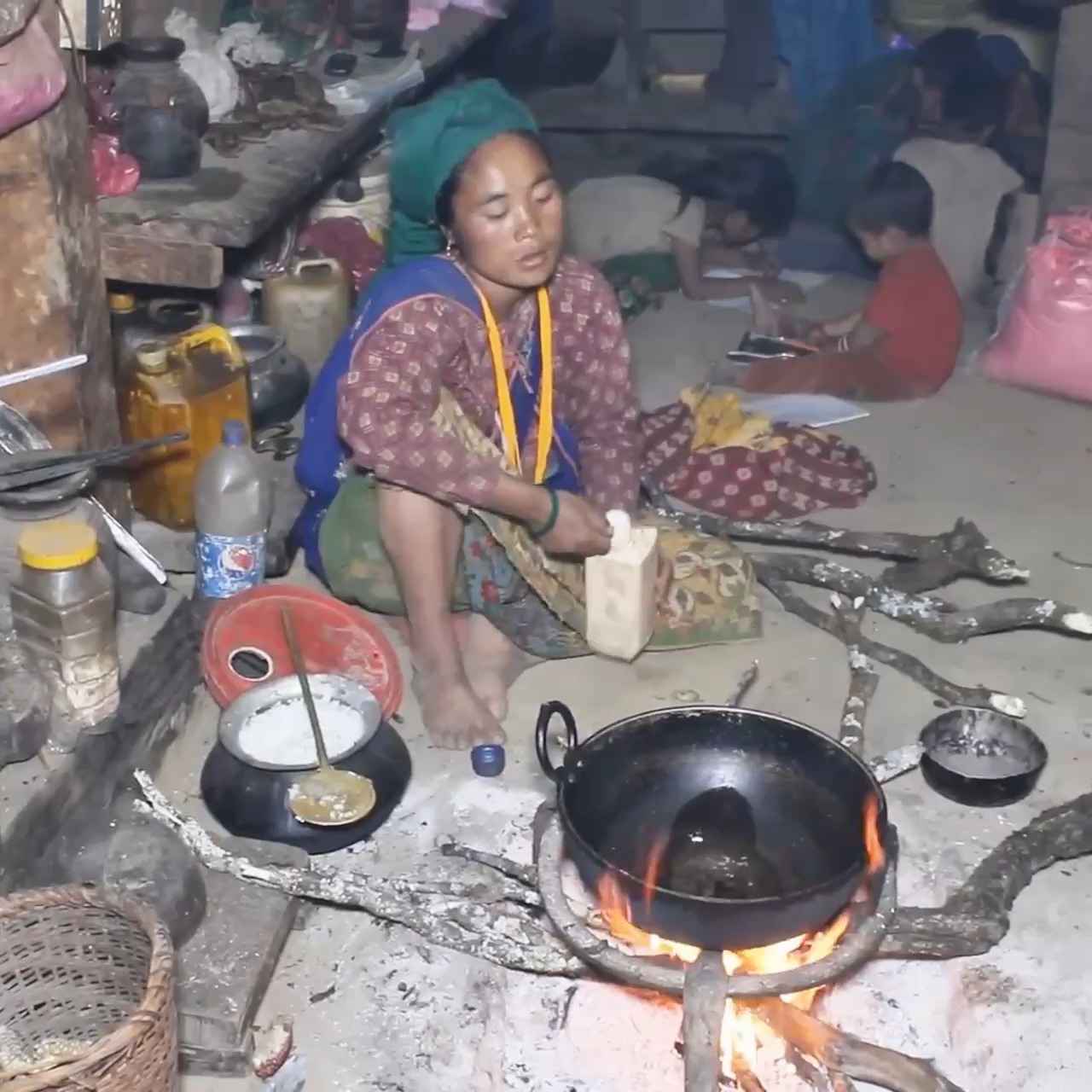 Daily cooking recipes of happy family in village rural.#villagelife # ...