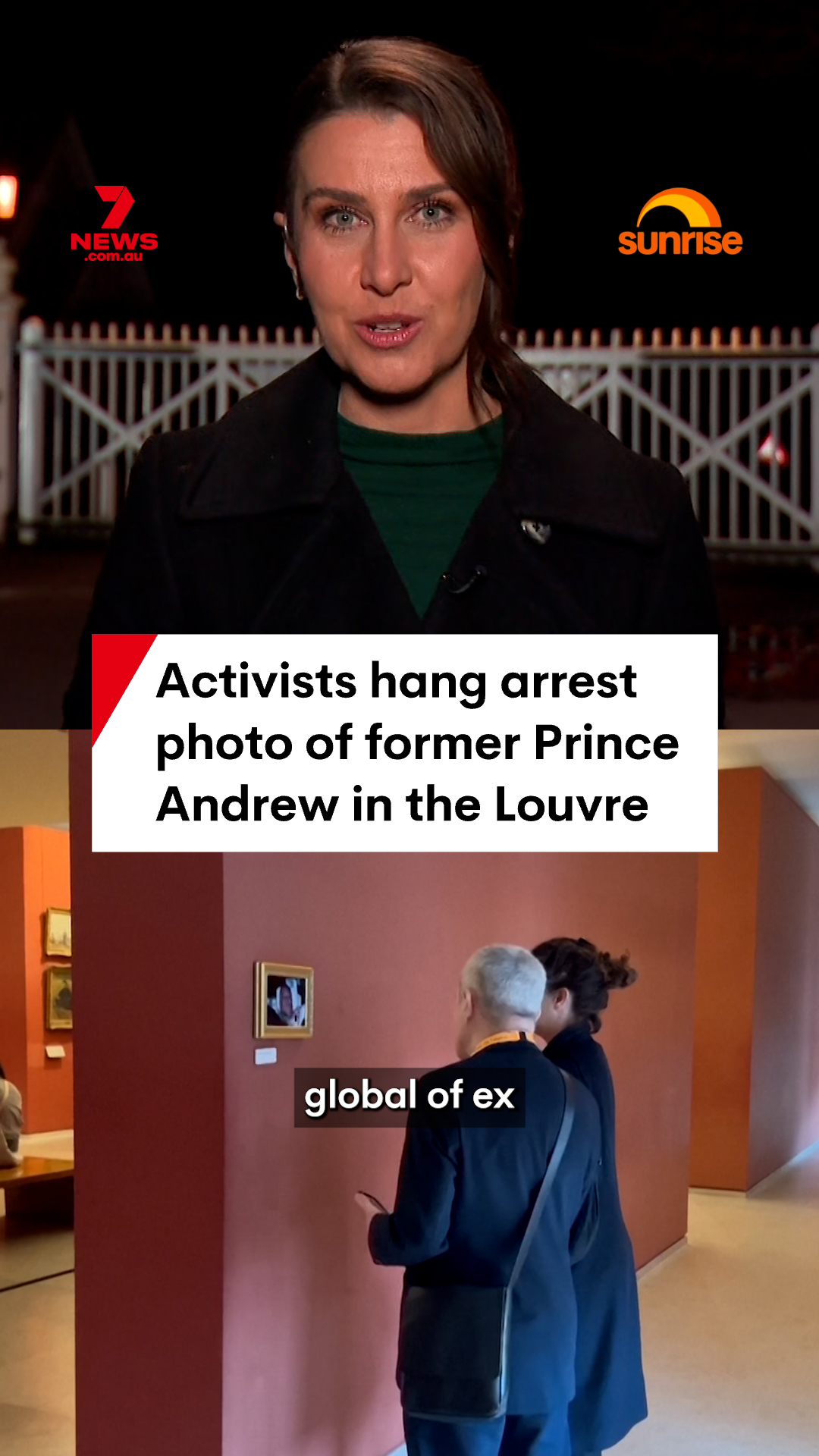 Anti-billionaire activists have placed a photo of former Prince Andrew ...