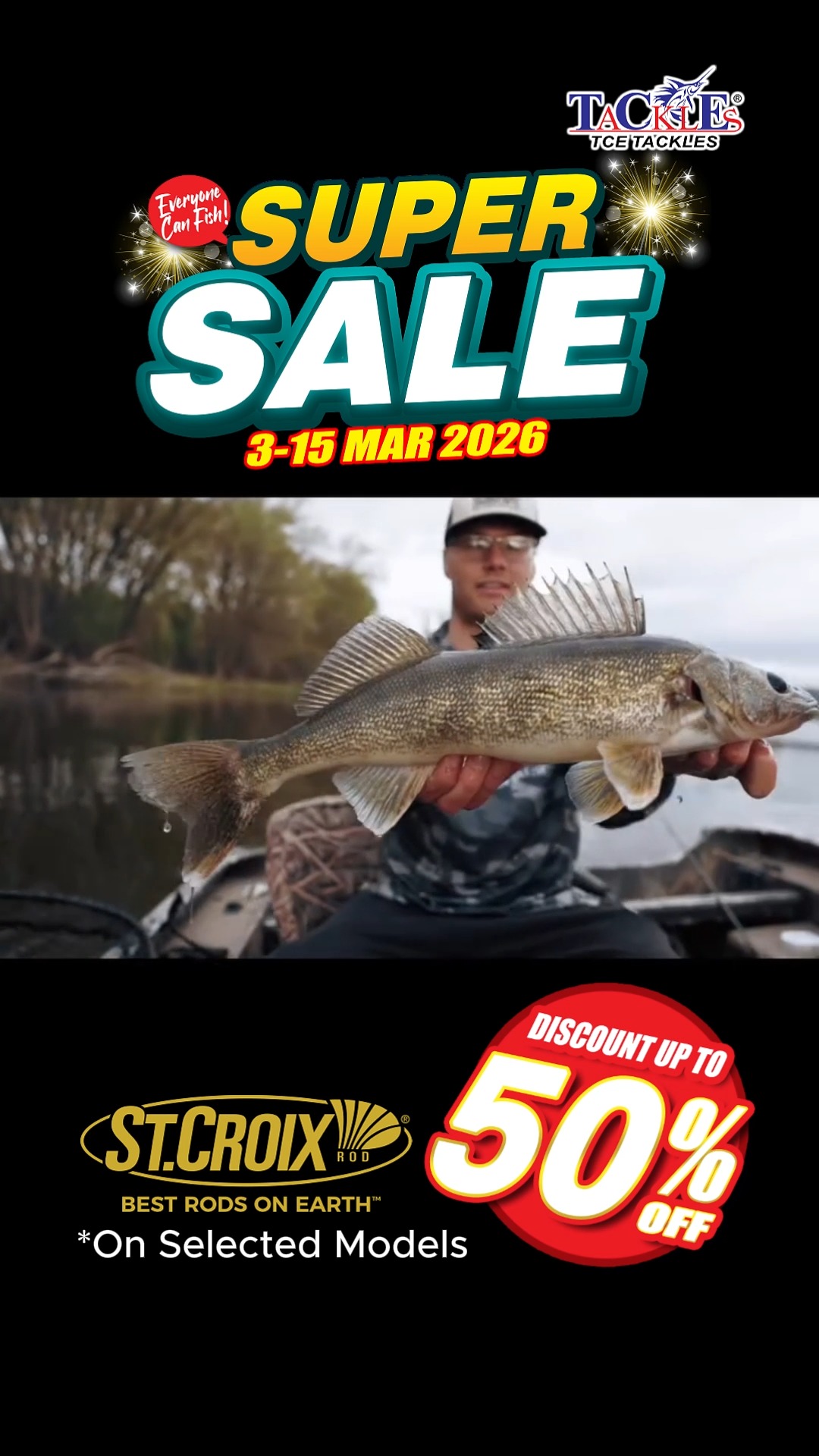 50 off st croix rods St. 2025 Musky X Casting MXFG90XHF Coat on the guides St. Croix Rods - Musky