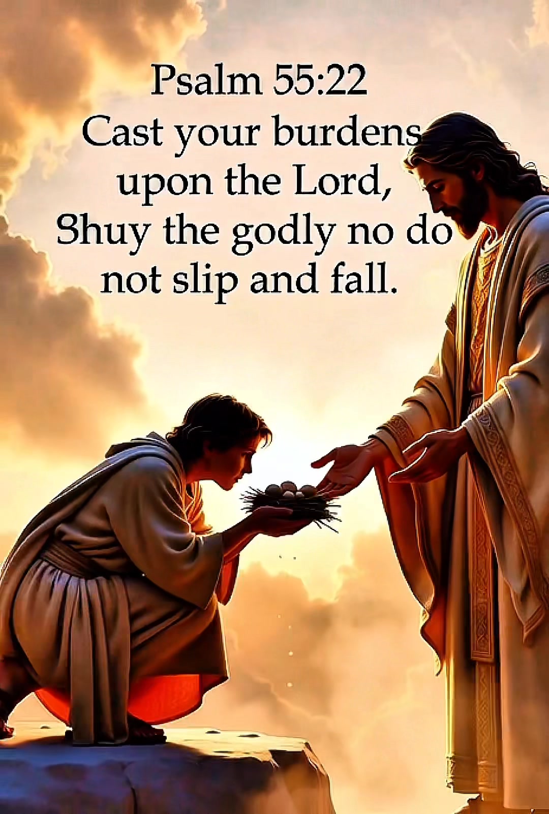Facing life's challenges? Remember to cast your burdens on the Lord. He ...