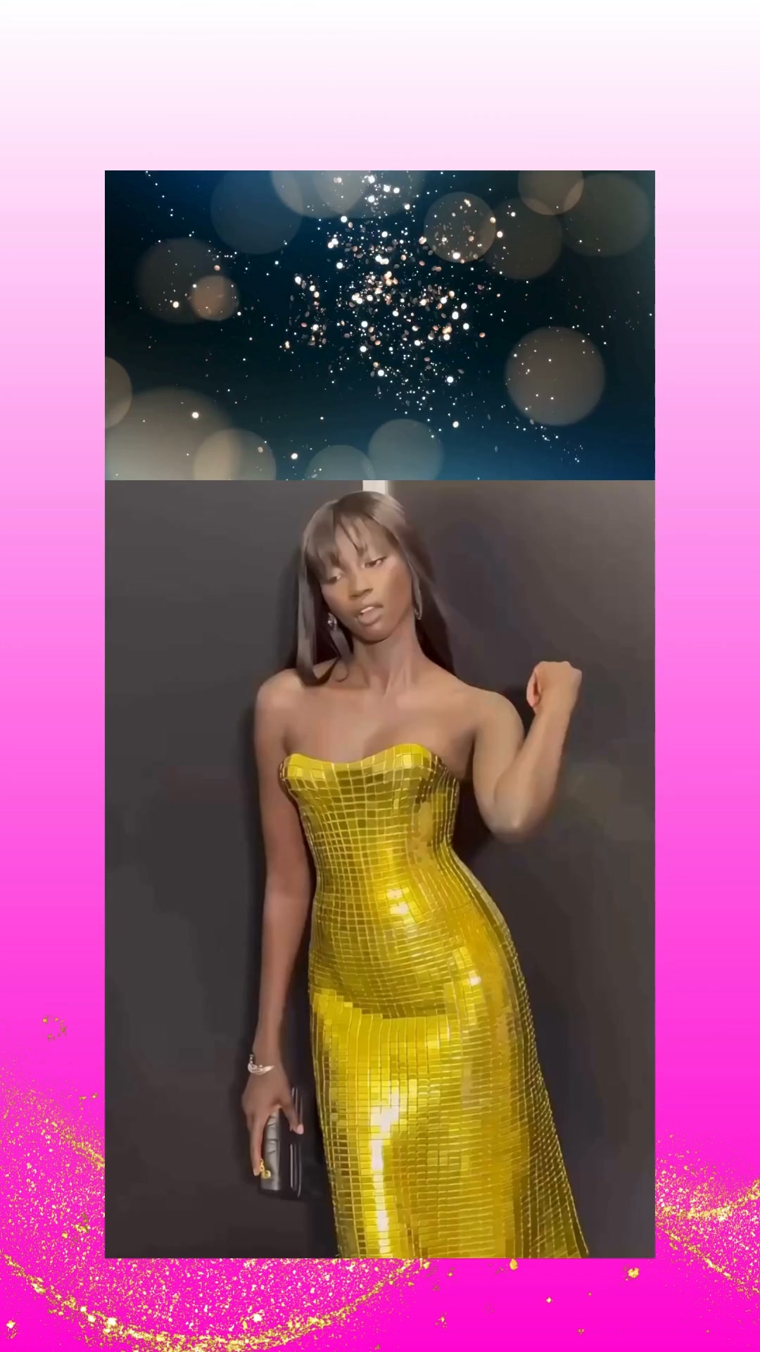 anok yai versace gold dress completely shut down the SS25 runway, strutting like a walking golden masterpiece! ✨🔥 Every step radiated bold luxury, flawless confidence, and undeniable runway charisma. A true icon Web Collection: Races Ready
