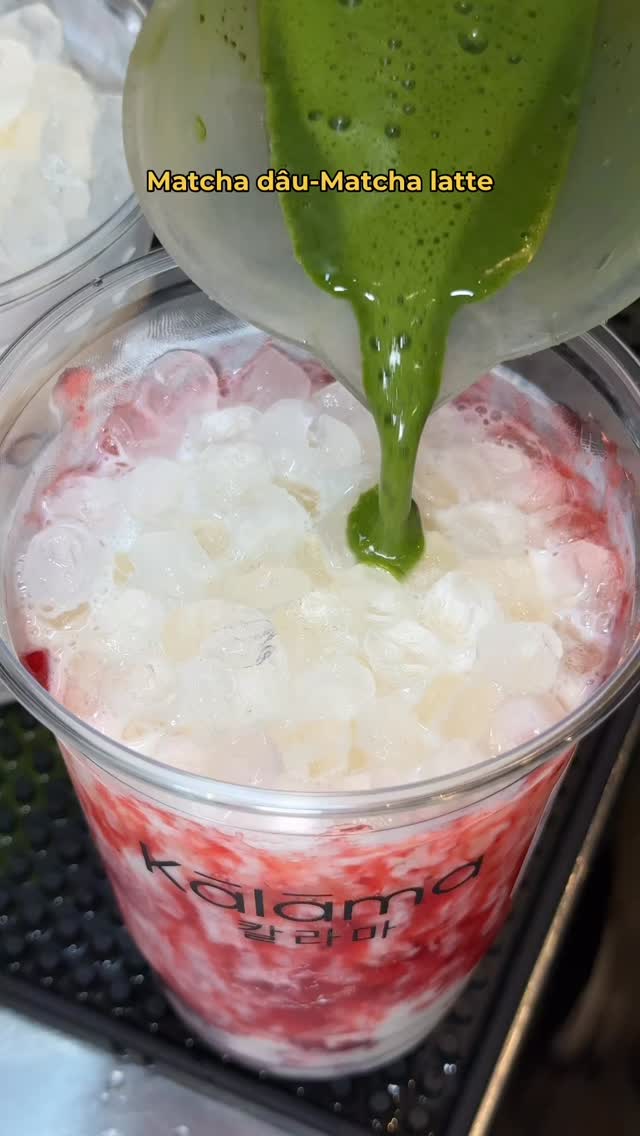 Matcha dâu-Matcha latte #kalamacoffee #xomtrasua | Kalama Coffee | Facebook