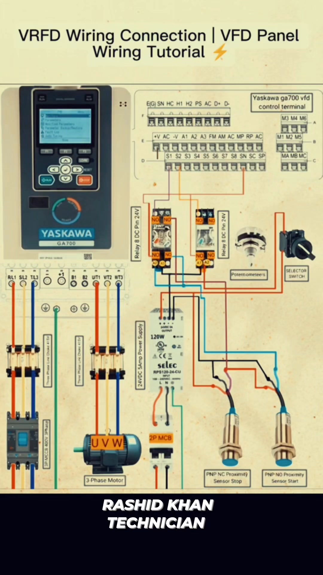VFD Panel Wiring Control Diagram #fblifestyle #electrician #usa # ...