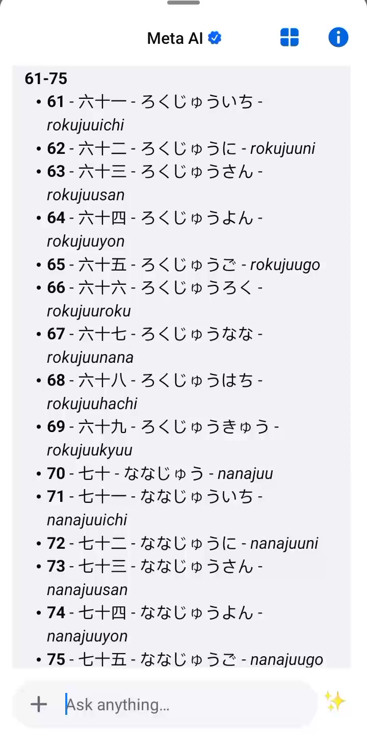 61-75 Japanese Numbers | Nihongo Made Easy