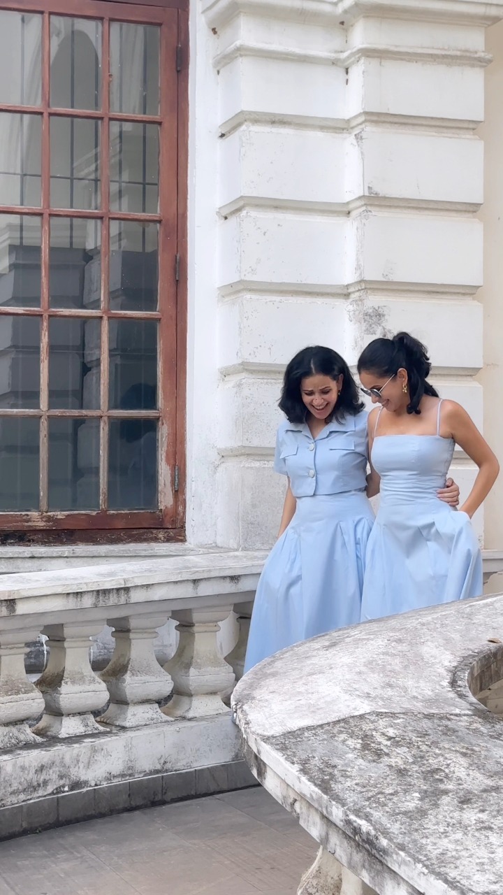 Womanhood🩵, Twinning with Melinza Shenelle Fernando in Allura Estrella fits!!, #blue #ootd #twins #sisters #karandzafernando | Karandza Fernando