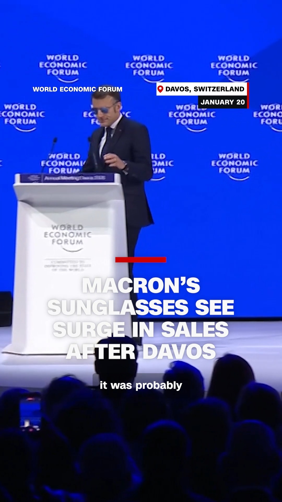 French President Macron's sunglasses, which he wore at the World ...