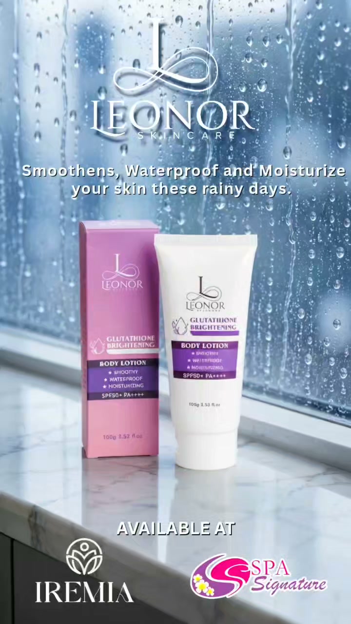 Leonor Skin Care Body Lotion with Glutathione ✨, Brightening formula with SPF 50 — one of the most important beauty regimens you can wear every day., ✔ No white cast, ✔ Fresh, pleasant scent, ✔ Daily 