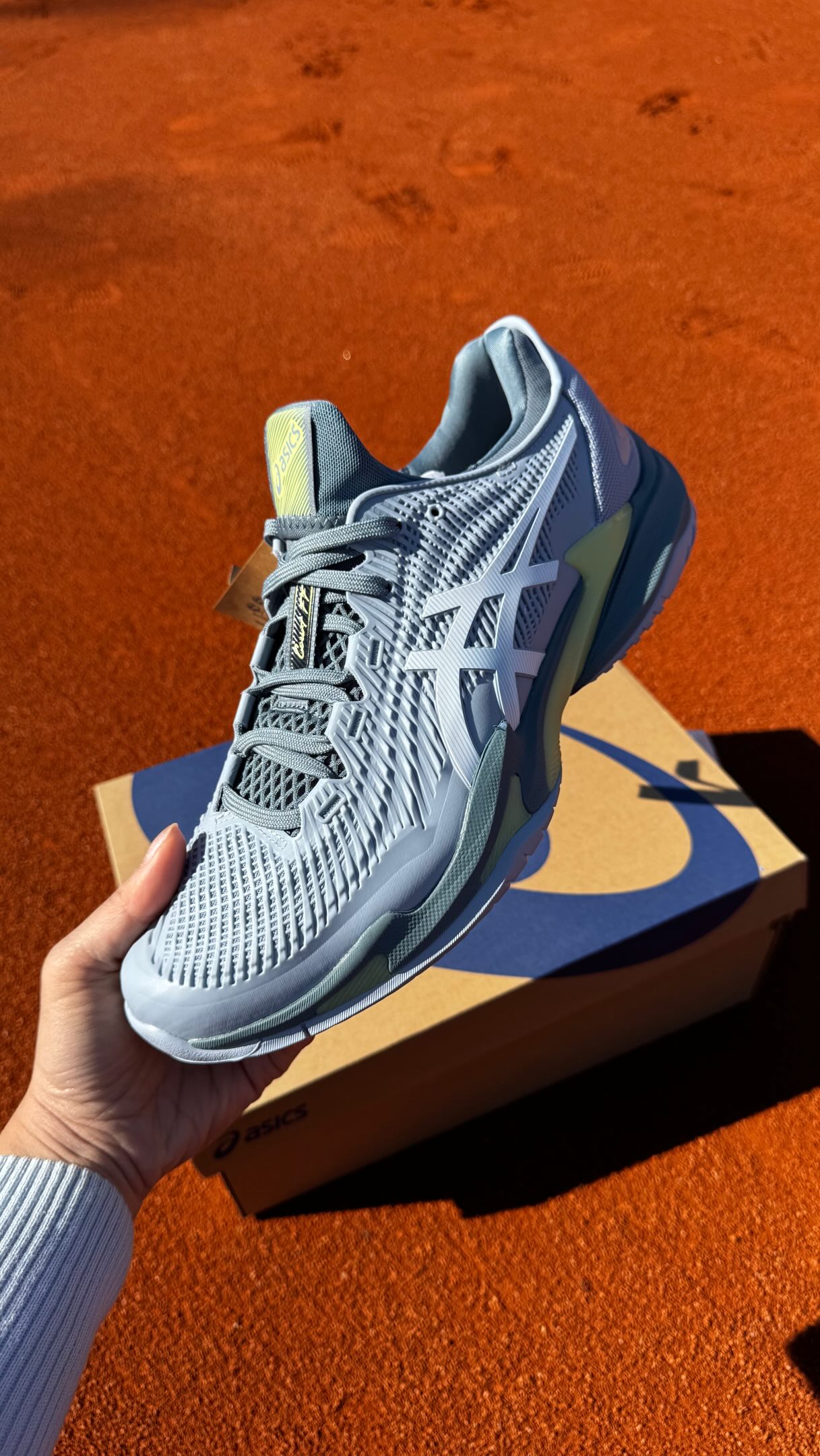 Asics Court FF 3 AC Grey Blue/White Men Shoes 💙 #asics #courtFF