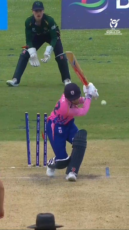 Top of off-stump rattled 🎯 Ireland skipper Olly Riley with a peach of a ...