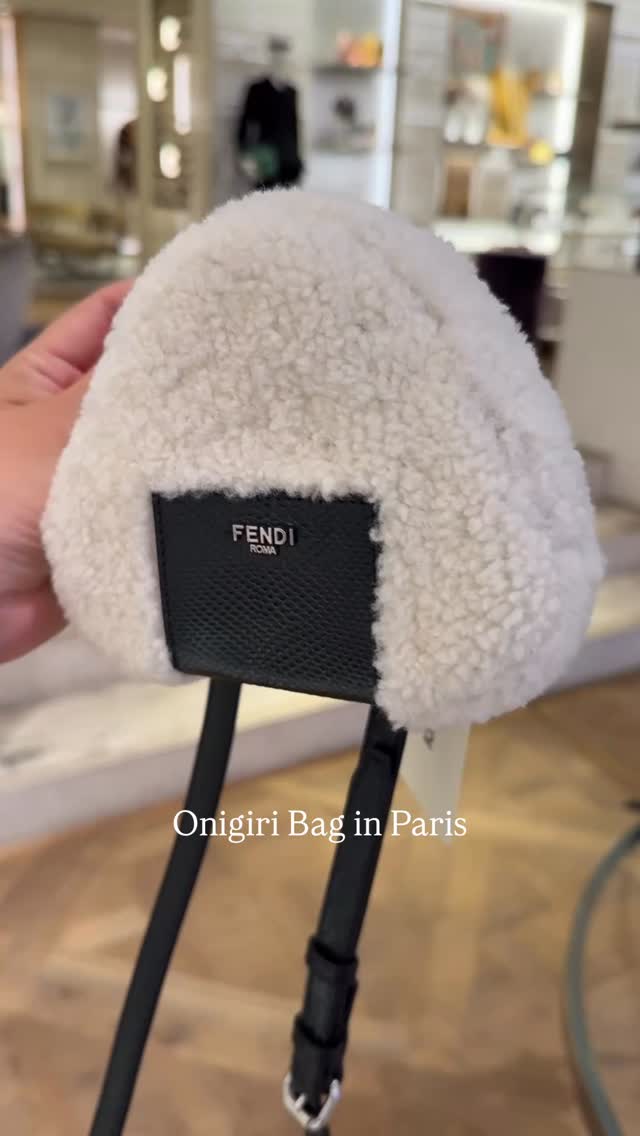 ONIGIRI BAG 🍙 Stopped by the Fendi store here in Paris to try on 1 of ...