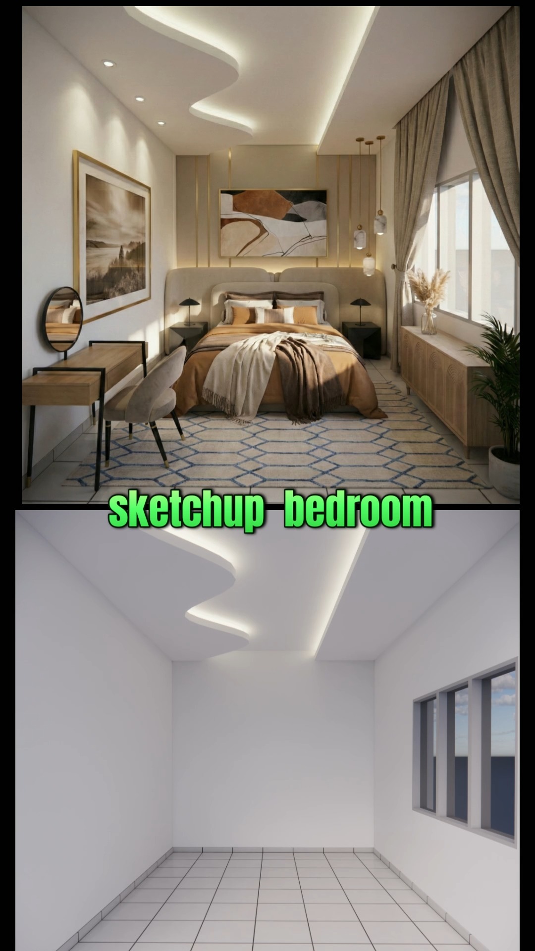 SKETCHUP BEDROOM INTERIOR RENDER SKETCHUP TUTORIAL SEKTCHUP BEDROOM # ...
