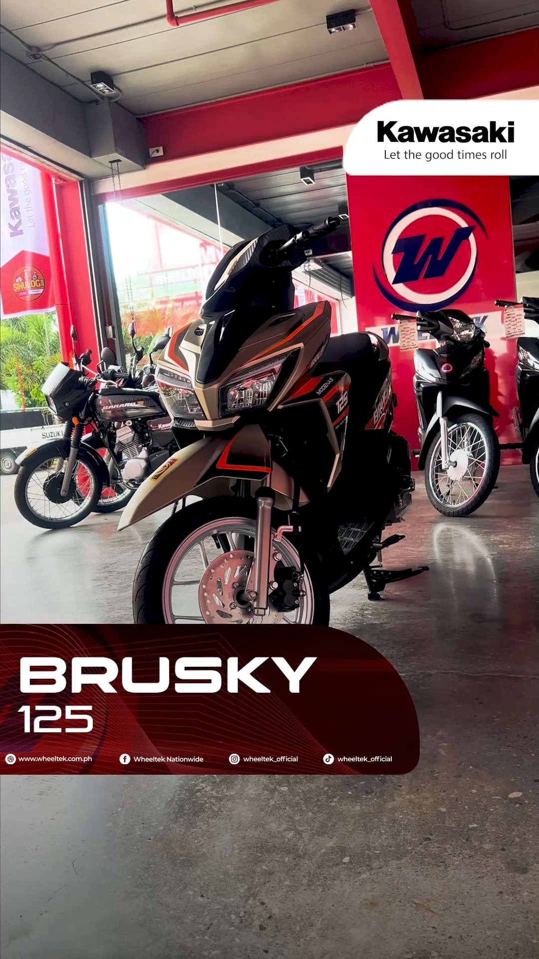 The Kawasaki Brusky is a practical and tough automatic scooter