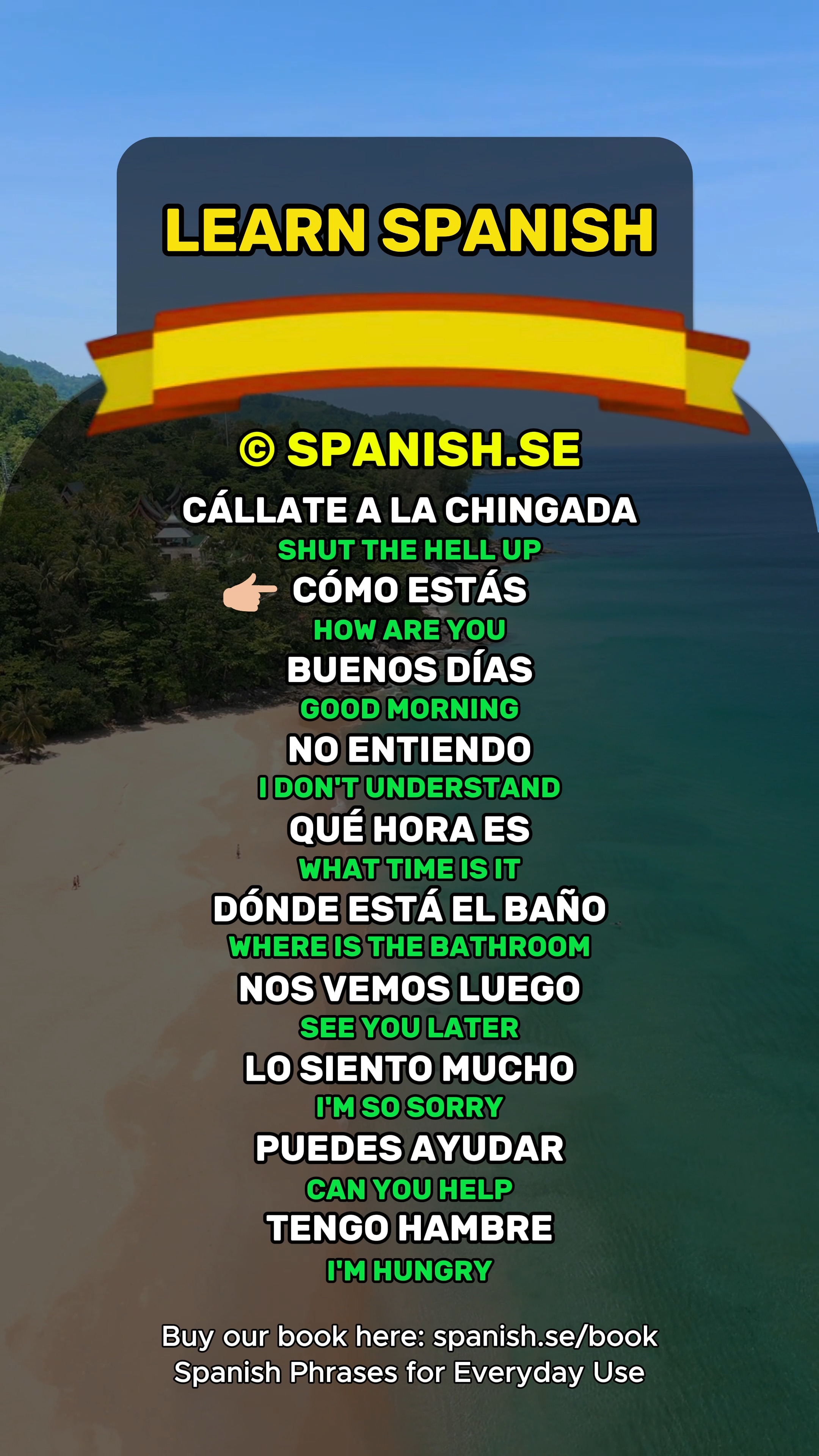 Easy Spanish Phrases Common Spanish phrases for beginners #spanish # ...