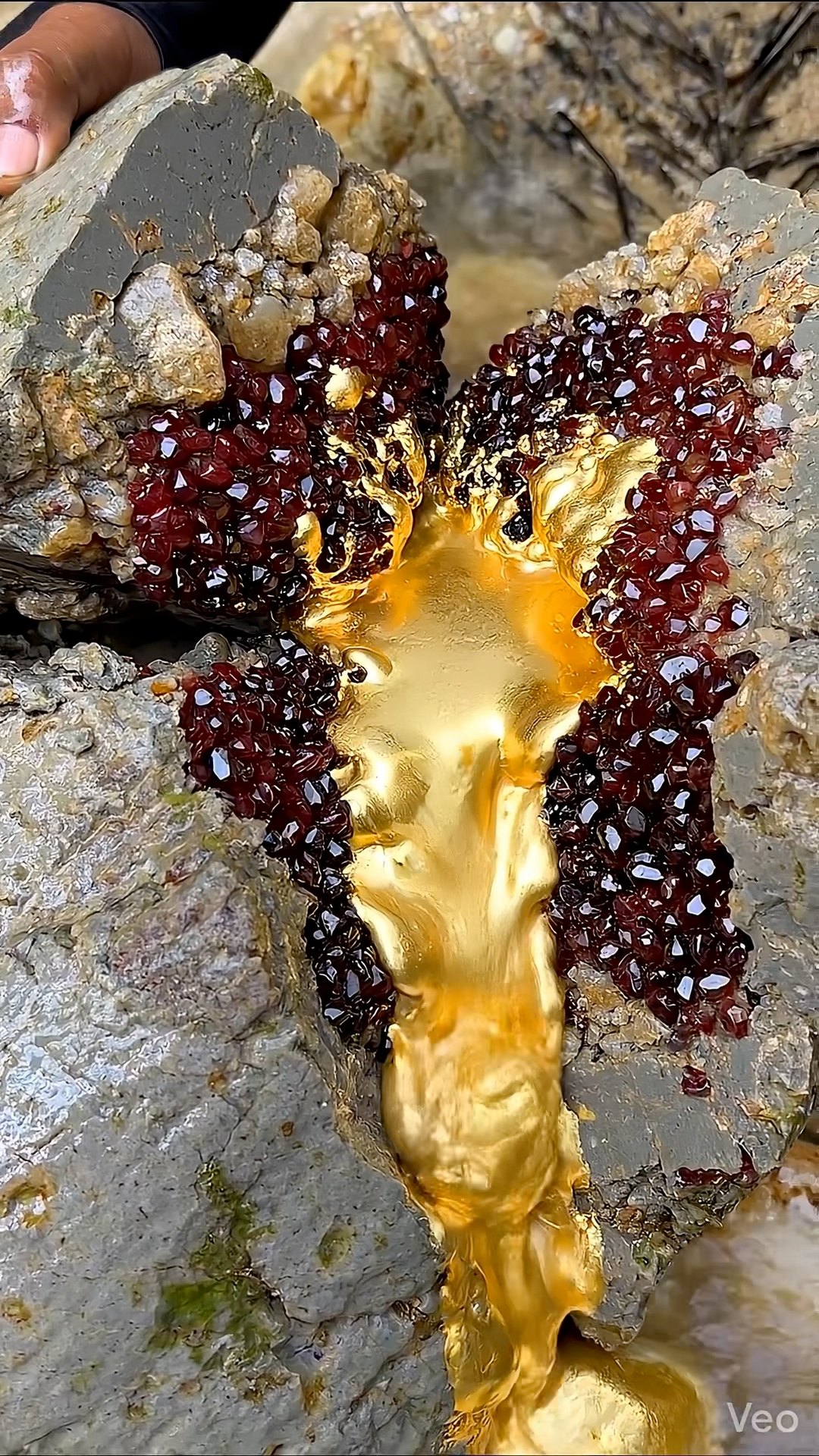 The process of finding gold | finding gold in bedrock fragments ...