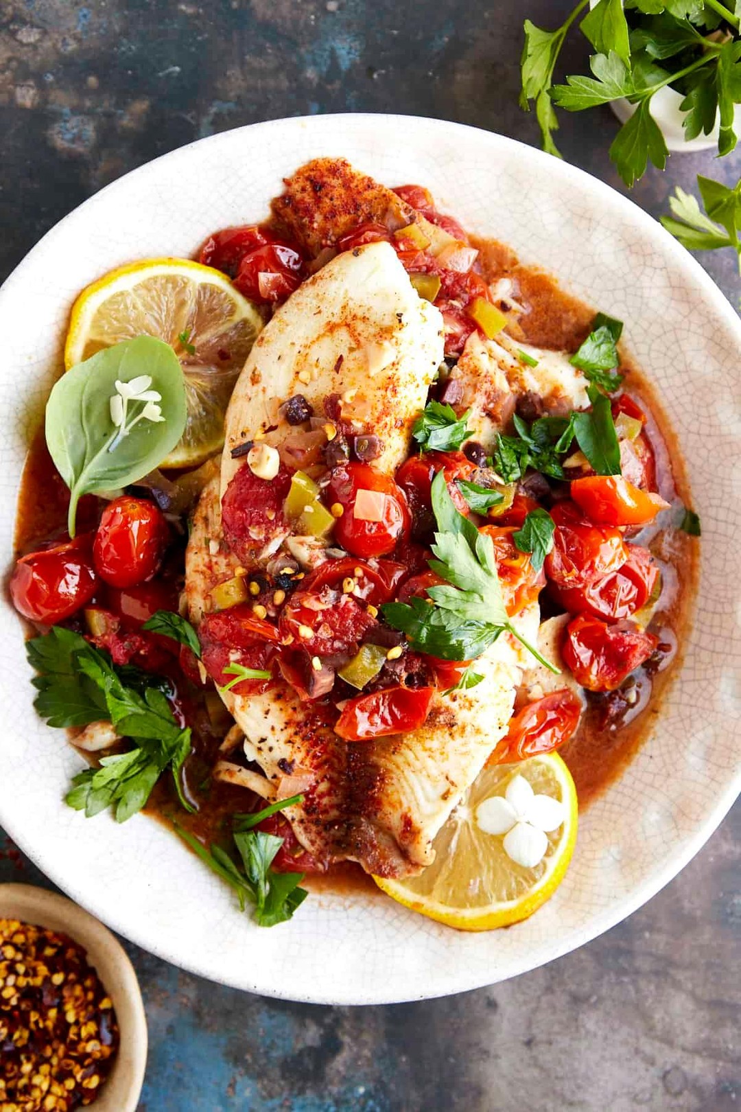 Food Dolls - One Pan Mediterranean Tilapia | Facebook