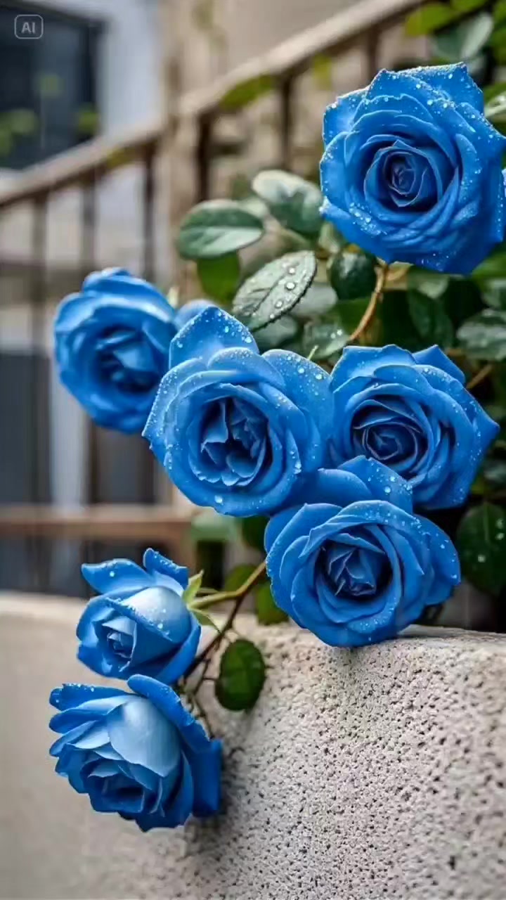 Kaiser and blue roses 🌹 💙