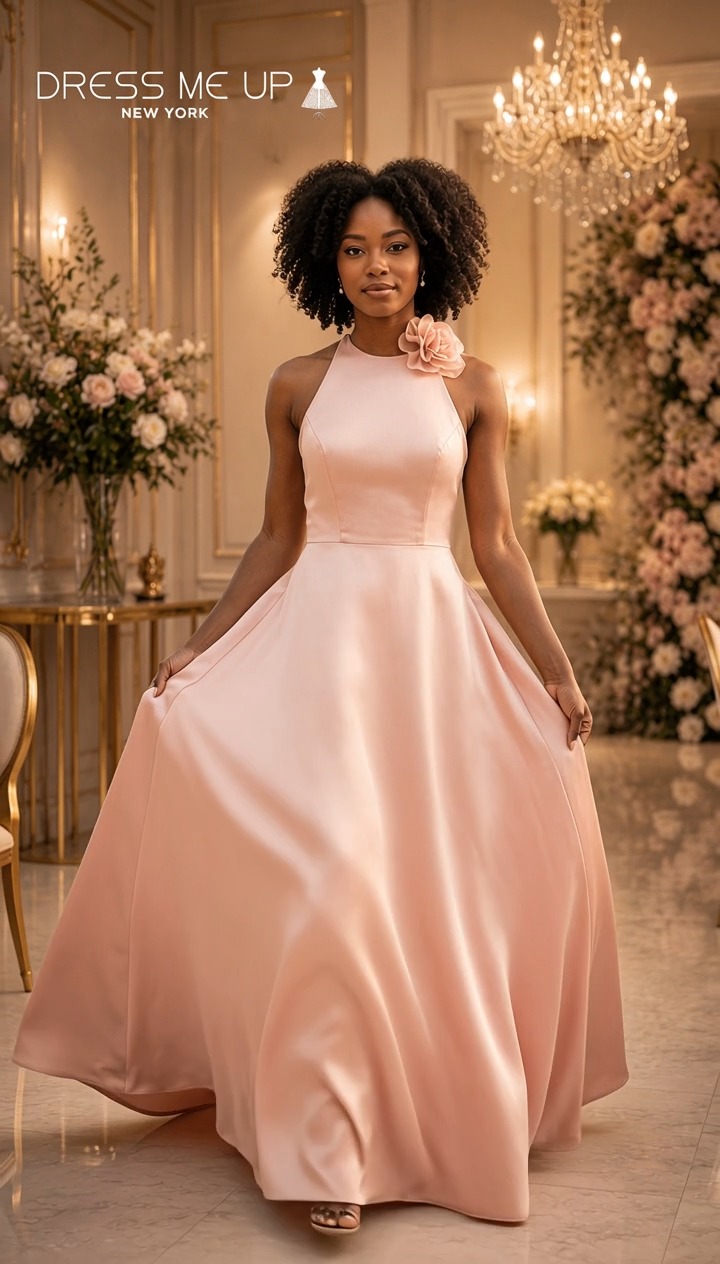 halter aline dress 👗 Morilee Bridesmaid 3030041 Satin Neck A-Line Dress, ✨ Product Features:, 🔹 Style: 3030041, 👗 Designer: Morilee Bridesmaid, 📏 Available Sizes: 0–34 for every body shape, 🎨 Colors: Amalfi, womens-guayabera