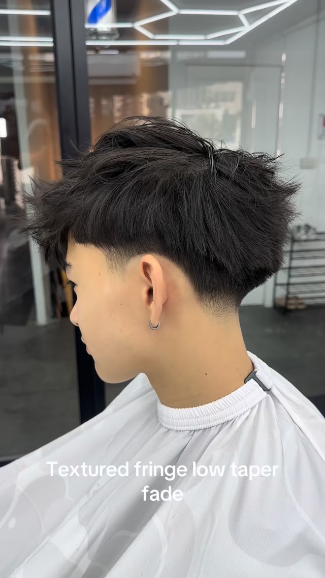 Try this hairstyle in 2025🔥😎 textured fringe taper fade a hairstyle ...