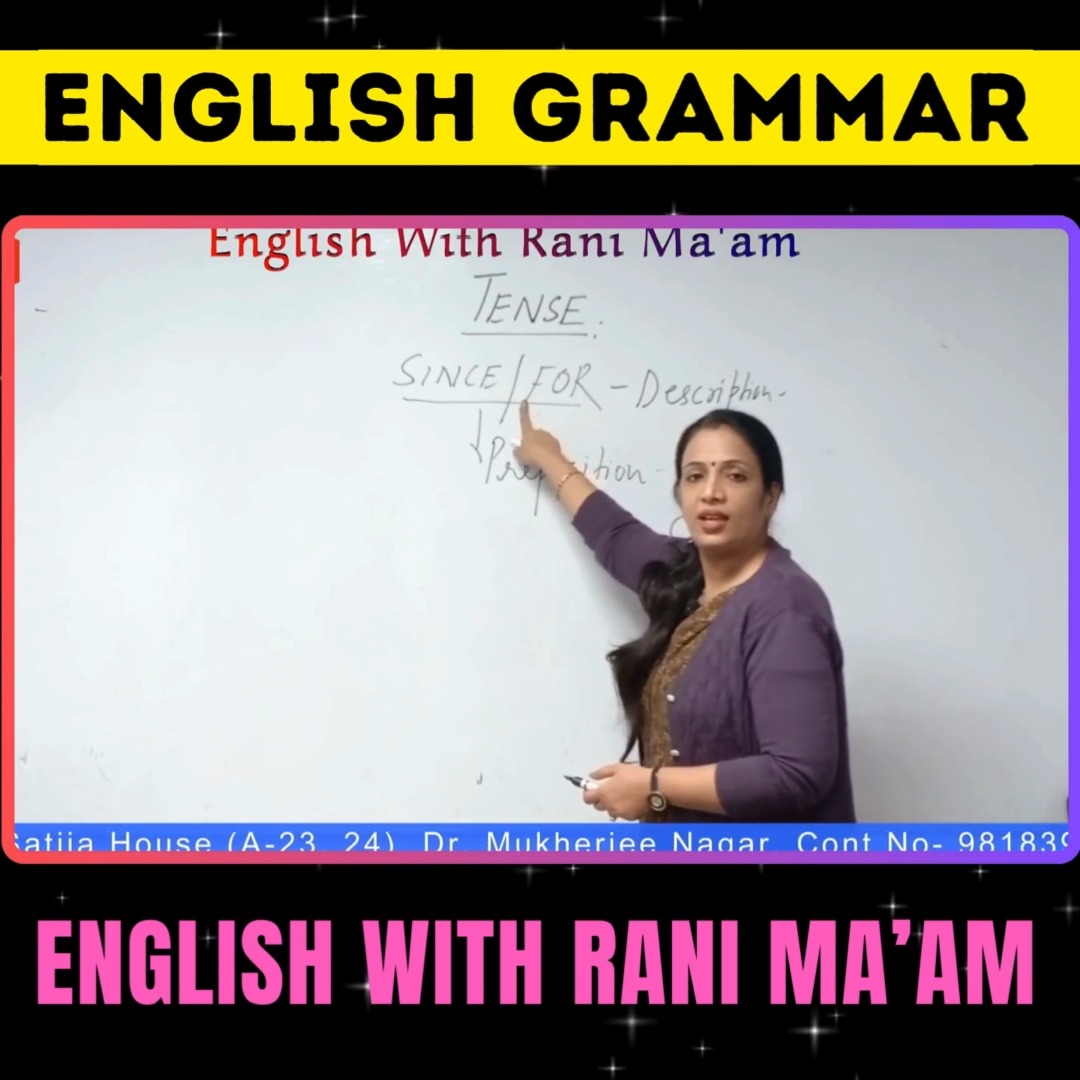 Tense - 1 | Grammar | English With Rani Ma'am #grammar | English With ...