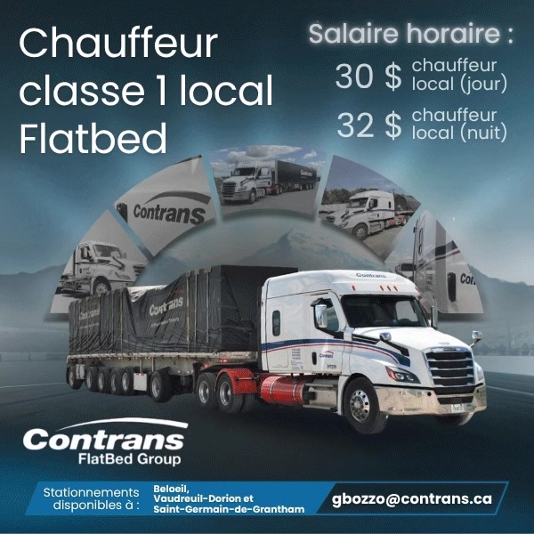 Contrans Flatbed Group est à la recherche de Chauffeurs classe 1 local ...
