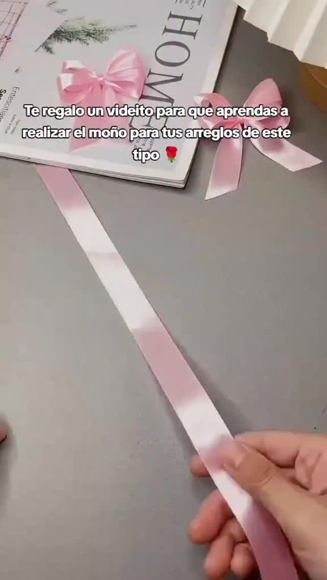 Cómo hacer el moño para tus arreglos de rosas eternas ️#floreseternas # ...