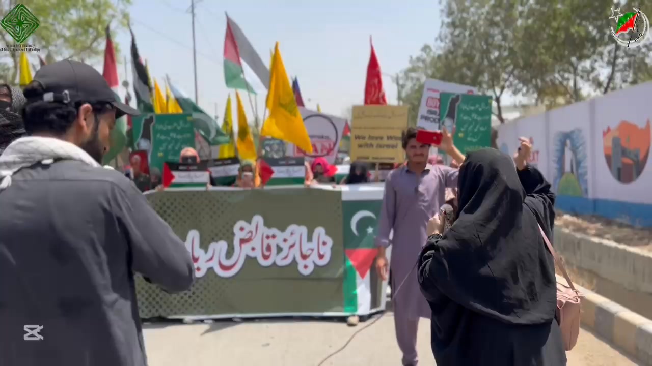 Walk for Gaza & Palestine 🇵🇸 Imamia Students Organisation Federal Urdu ...