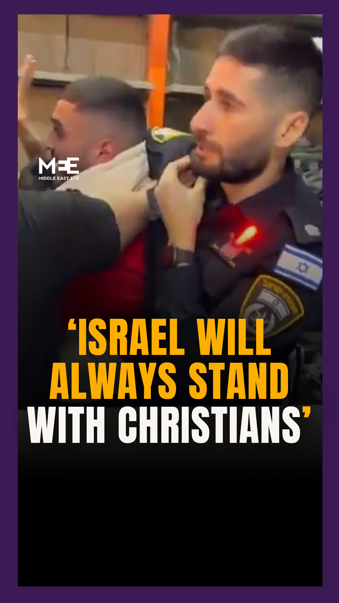In a video statement addressing Christians around the world, Israeli ...