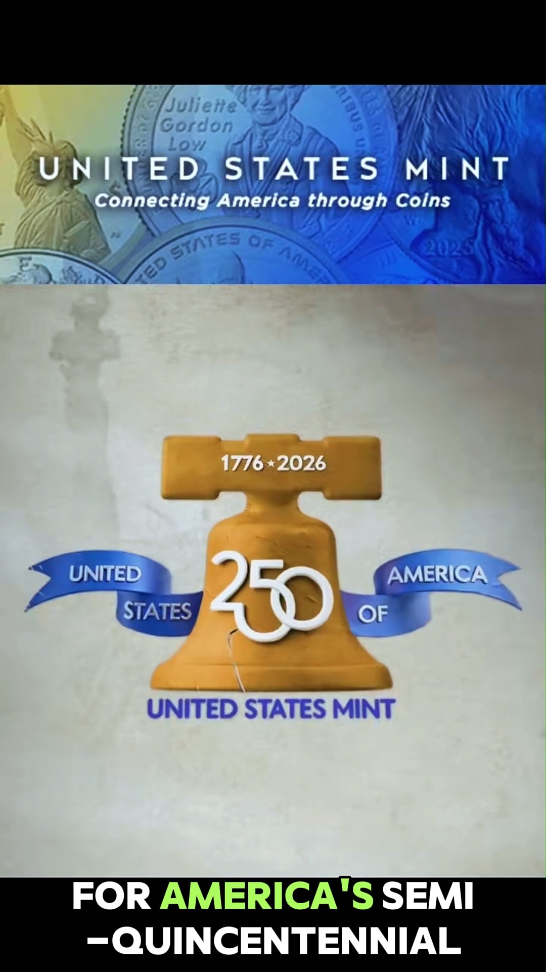 2025年1〜12月theQuintessence New 2026 Coins for America's Semi quincentennial! #coin #penny