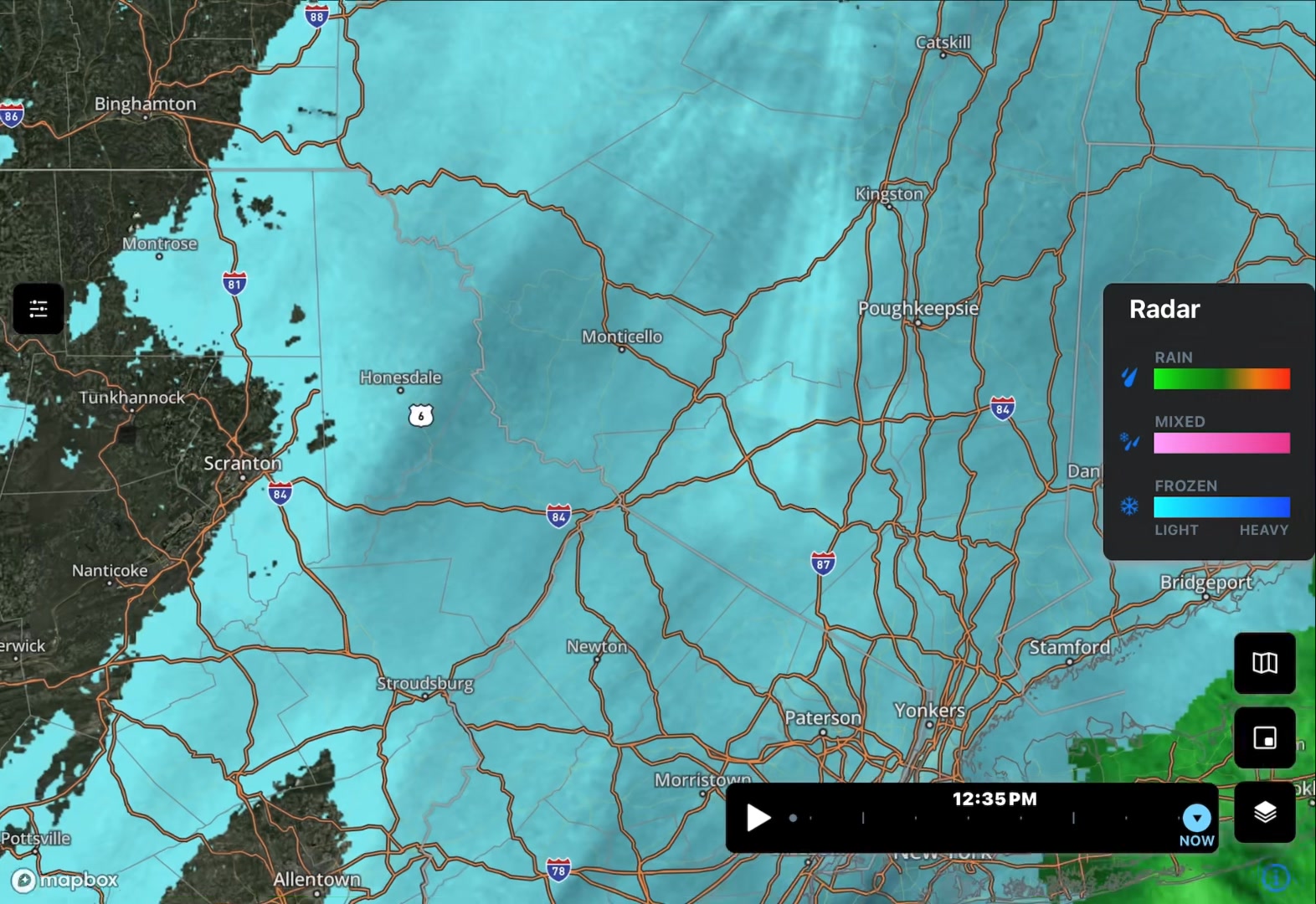 1243pm Saturday, January 17th, 2026 Weather radar update Snow continues ...