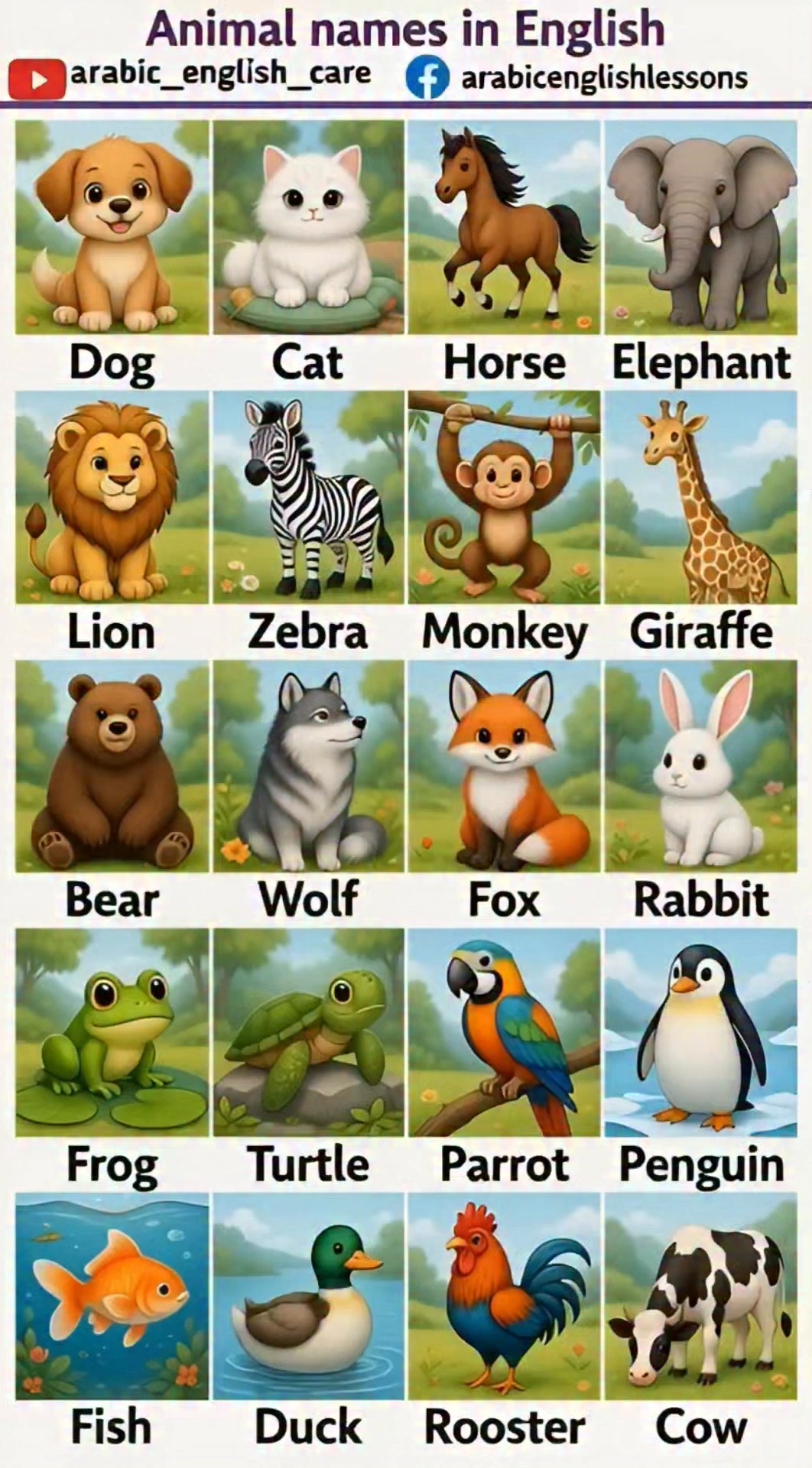 Animal names for beginners in English | MD Atik