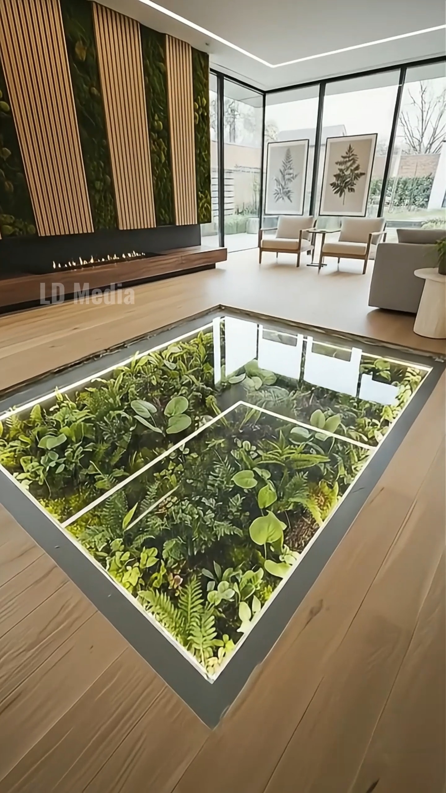 Grow a living garden right inside your epoxy floor #interiordesign # ...