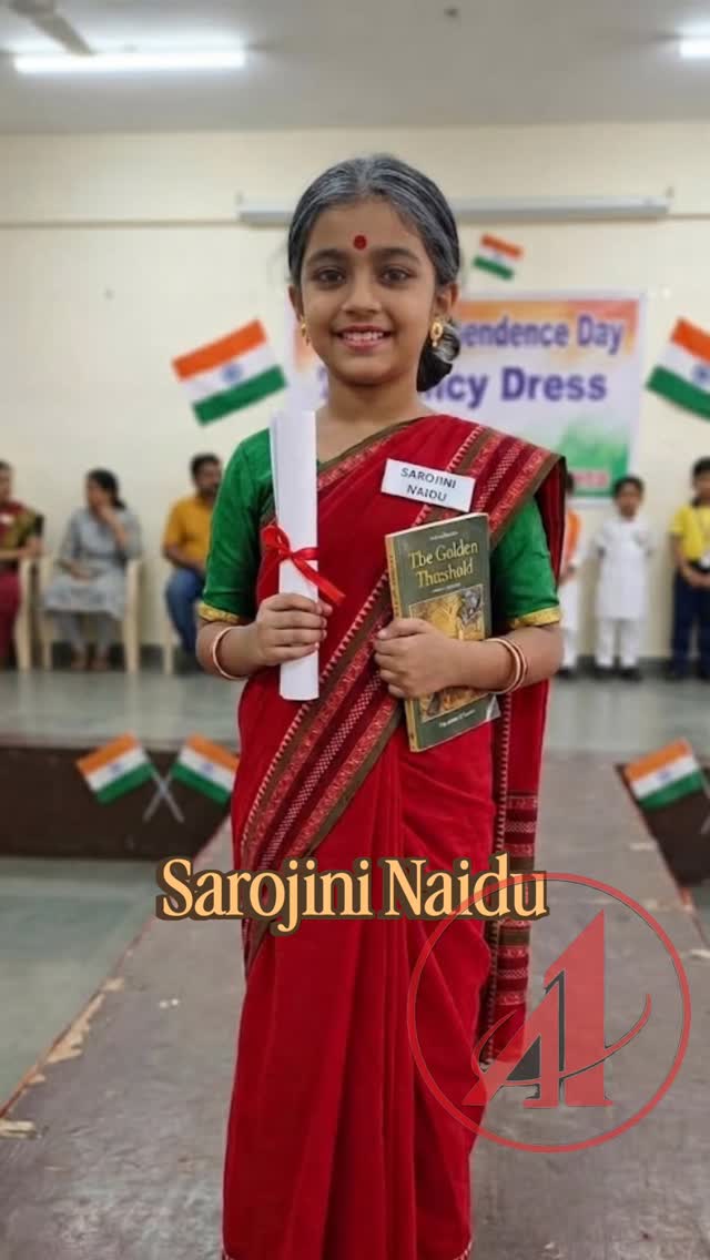 lady sarojini naidu fancy dress Step into the shoes of a hero with our Army costume - courage and pride for every little patriots. [army costume, kids army uniform, military costume for kids, patriotic saree kid sarojini naidu fancy dress