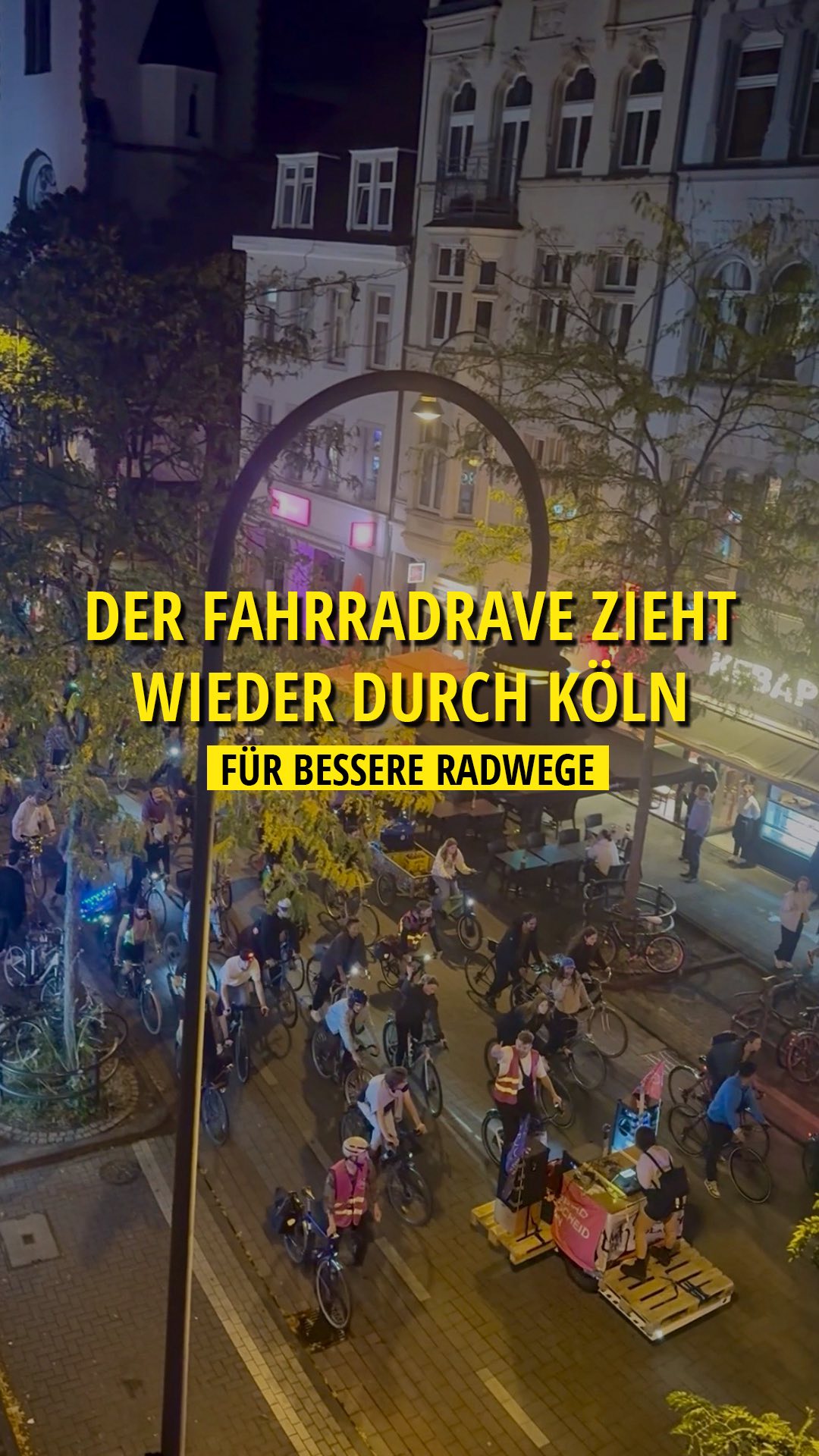 Der @fahrradentscheid_koeln Köln rollte heute wieder mit dem Fahrrad ...