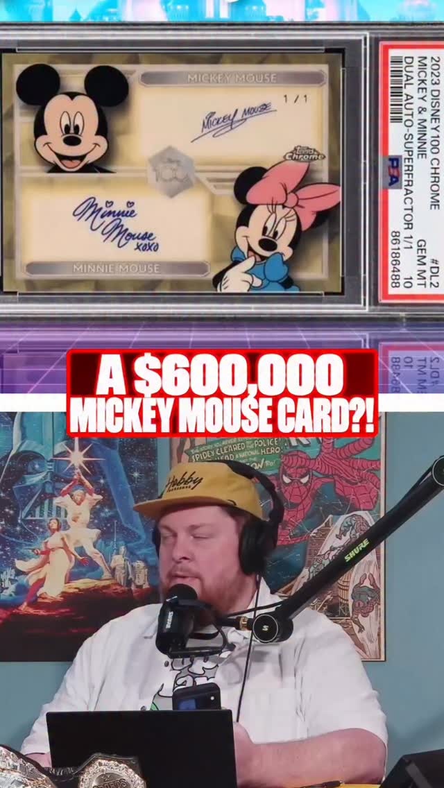 みっきー A Mickey Mouse card just sold for nearly $600,000. 🤯 The crazy