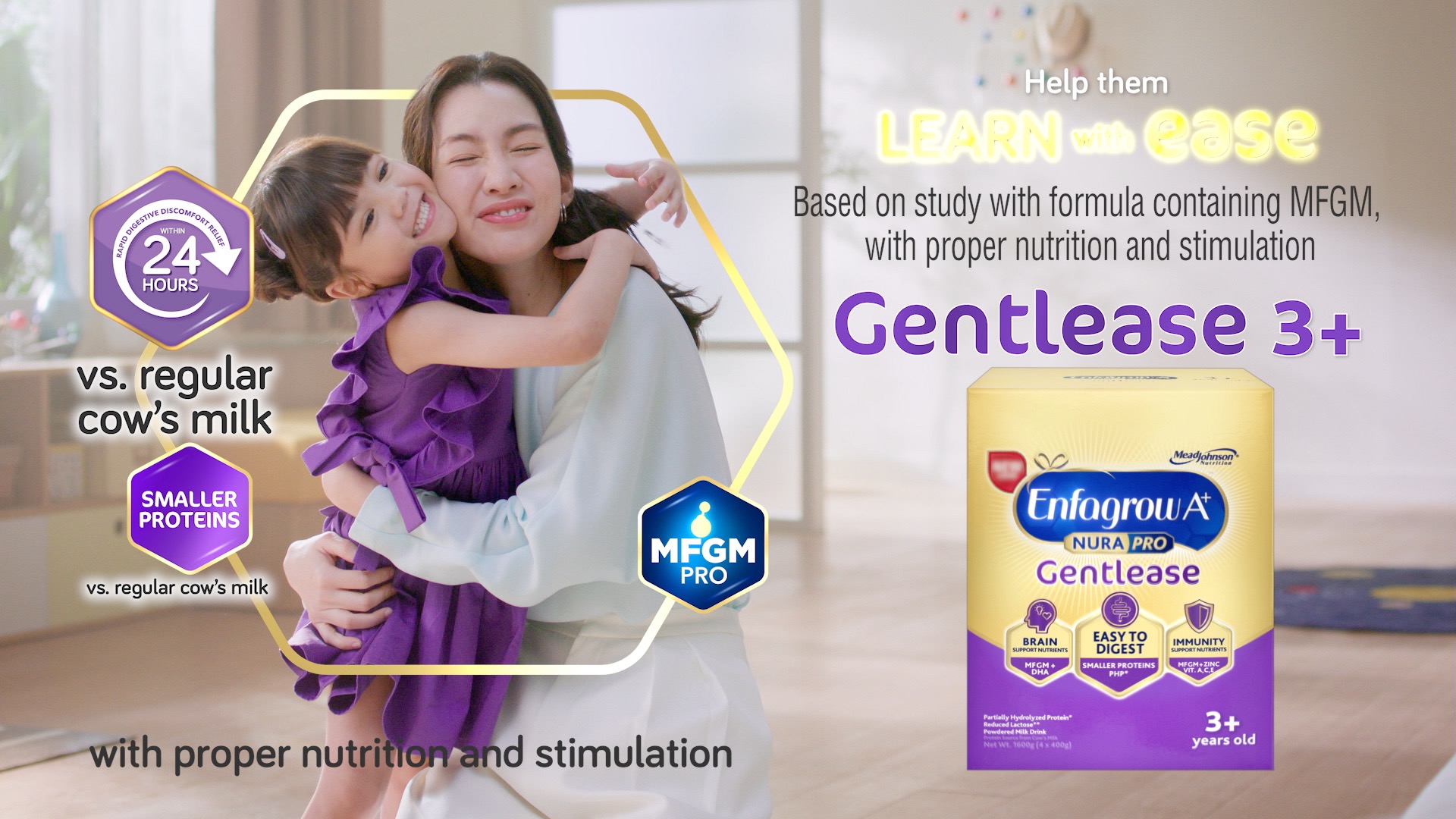 Learning is easy without digestive discomfort. Choose Enfagrow ...