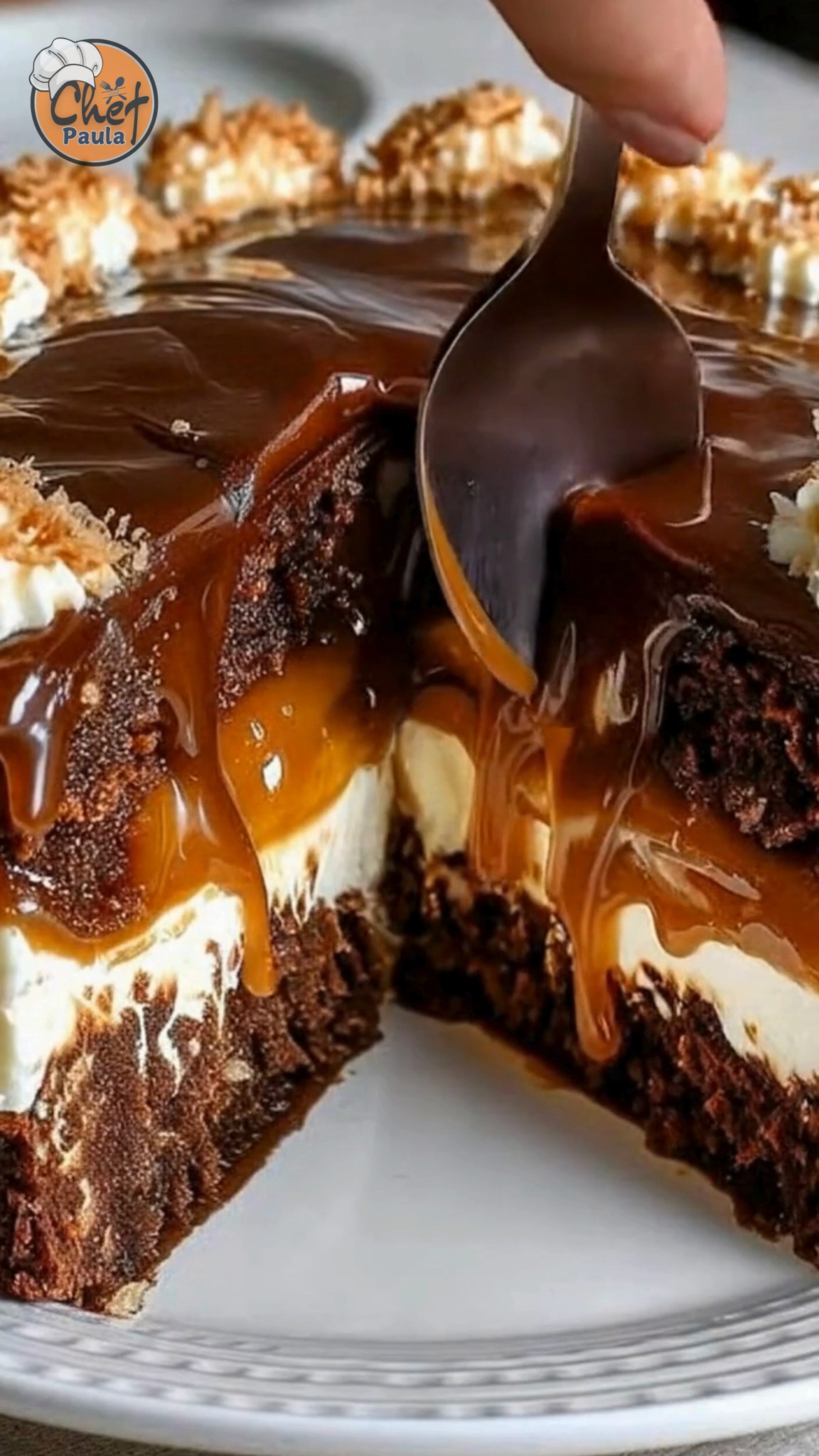 Caramel Chocolate Layer Cake** A rich and elegant layered dessert ...