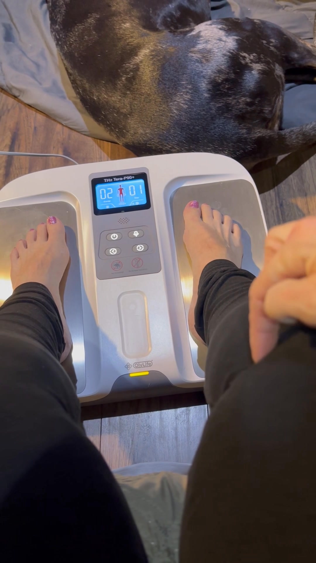 I just finished my first 20 minutes on the OlyLife P90 Plus… What